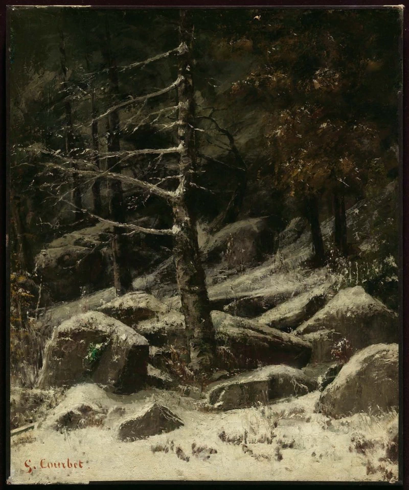 32-Collina boscosa in inverno-Museum of Fine Arts-Boston 